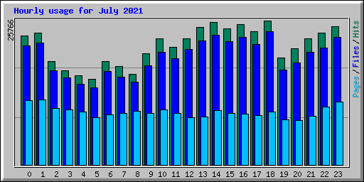 Hourly usage for July 2021