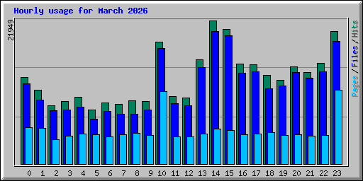 Hourly usage for March 2026