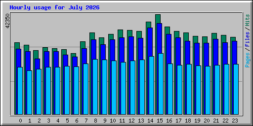 Hourly usage for July 2026